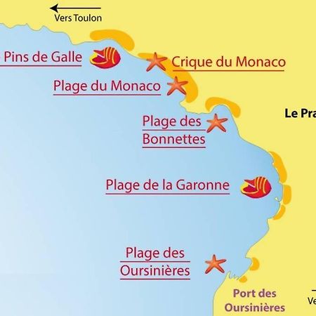 Superbe T2 Lumineux 3*** 10 Mn A Pied De La Plage Le Pradet Exterior photo